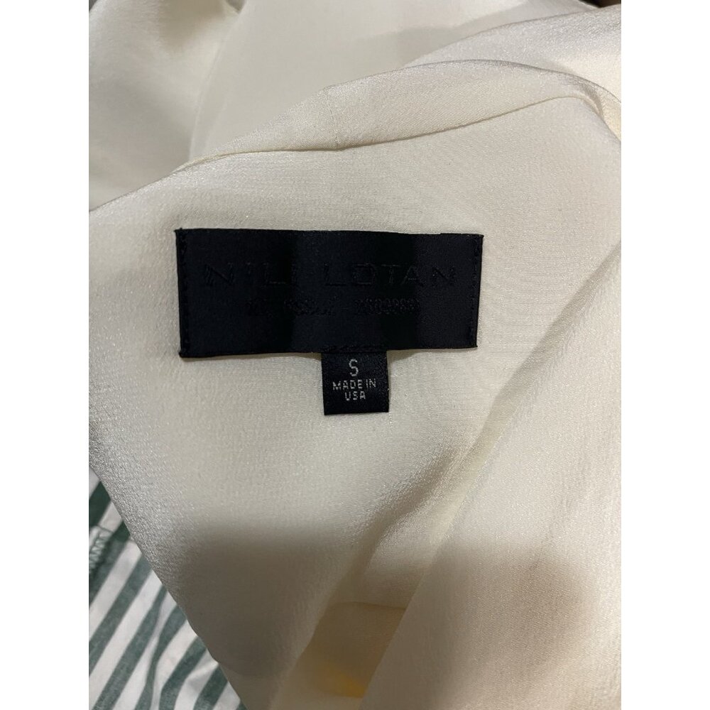 Nili Lotan Colt Ivory Silk Tie Neck Blouse Long Sleeve Made USA 100% Silk - Picture 5 of 7